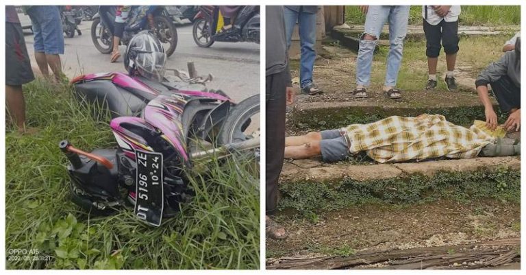 Kecelakaan di Konawe, Motor Oleng Lalu Masuk ke Jalur Kanan, Dihantam Dump Truk, Pemotor Tewas di Tempat