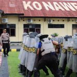 Jelang Pilkades Serentak, Polres Konawe Gelar Simulasi Pengendalian Massa