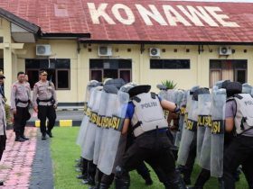 Jelang Pilkades Serentak, Polres Konawe Gelar Simulasi Pengendalian Massa