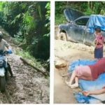 Jalan di Konawe Rusak Parah, Warga Terjebak Lumpur Hingga Tidur di Jalan
