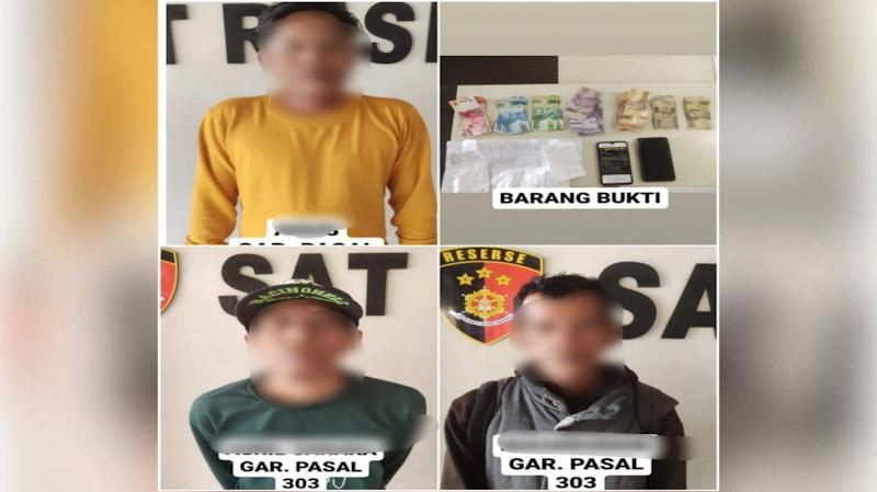 Satreskrim Polresta Kendari Ringkus 3 Pelaku Perjudian Online di Pasar Sentral