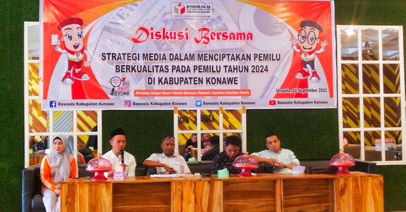 Wujudkan Pemilu Berkualitas, Bawaslu Konawe Bersinergi dengan Media Massa