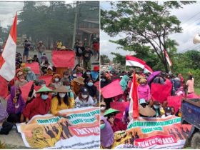 Dapat Intimidasi Oknum Anggota Brimob, Warga Pousu Jaya Konsel Demo di Mako Brimob Sultra