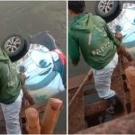 Mobil Jasa Pengiriman Hanyut di Sungai di Morosi Konawe