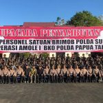 Sukses Jalankan Misi Pengamanan di Papua, Ratusan Personel Brimobda Sultra Pulang dengan Selamat