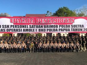 Sukses Jalankan Misi Pengamanan di Papua, Ratusan Personel Brimobda Sultra Pulang dengan Selamat