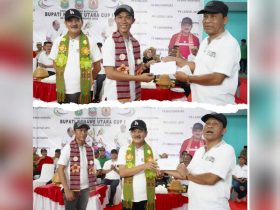 Ketua DPRD Konut Dan Ketua KONI Beri Bantuan Dana Invent Badminton Bupati Konut Cup l Se-Sultra