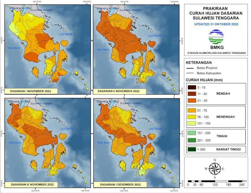 Awal November 2022 Seluruh Wilayah Sultra Hujan, BMKG Imbau Masyarakat Waspadai Perubahan Iklim