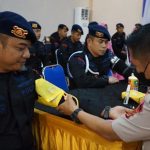 Sambut HUT Korps Brimob, Satbrimob Polda Sultra Dibantu PMI Gelar Donor Darah
