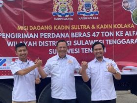 Kadin Sultra dan Kadin Kolaka Suplai 47 Ton Beras Lokal di Alfamidi