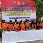 Ditresnarkoba Polda Sultra Musnahkan BB 68.44 Gram Narkotika