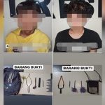 Eks Residivis Ditangkap Polresta Kendari Bersama Temannya Saat Bawa Busur dan Golok