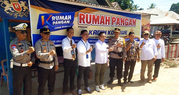 Launching Rumah Pangan dan Gelar Pasar Murah di Tongauna, Kadin Konawe Siapkan 16 Ribu Kupon