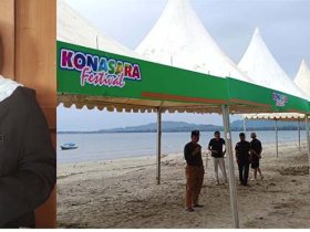 3.000 Pelaku UMKM Bakal Meriahkan HUT Konut ke 16 di Wisata Tanjung Taipa Indosultra.Com, Konawe Utara-Pameran Usaha Mikro Kecil Menengah (UMKM) dipastikan mengisi kemeriahan Hari Ulang Tahun (HUT) Konut ke 16 yang akan diselenggarakan di Wisata Tanjung Pantai Taipa mulai 30 Desember 2022 sampai 2 Januari 2023. Kepala Dinas Koperasi dan UMKM, Yusnah melalui Kepala Bidang UMKM, Kaswida mengatakan, sebanyak 3.000 pelaku UMKM di jadwalkan akan mengambil tempat dalam pelaksanaan Pemaran UMKM dalam rangka HUT Konut ke 16. "Peserta UMKM tersebar di 17 kabupaten/kita di Sulawesi Tenggara,"kata Kaswidah dikonfirmasi, Selasa (27/12/2022). Dikatakan Kaswidah, Pemda Konut melalui Dinas Koperasi dan UMK serta Dinas Pertanian Konut, Disperindag Konut, Dinas PTSP Konut, Perkebunan Konut, Kominfo Konut dan Dinas Ketahanan Pangan Konut berperan sebagai penanggung jawab pameran UMKM. "Kita sudah siapkan tendanya, fasilitas, lastrik dan fasilitas pendukung lainnya untuk pelaksanaan Pameran di Wisata Tanjung Taipa,"ujarnya. Dia menambahkan, pameran UMKM akan menghadirkan berbagai macam hasil kerajinan masyarakat Sultra mulai kuliner, dan Kria/kerajinan lainnya. "Semua jenis usaha masyarakat akan di hadirkan. Pamerannya mulai tanggal 30 Desember 2022 sampai 2 Januari 2023,"ungkapnya. Seperti di ketahui, Pemda Konut merayakan Hari Ulang Tahun HUT Konut ke 16 bertempat di Tanjung Pantai Taipa. Hari jadi Bumi Oheo ini di isi berbagai kegiatan menarik dan nasional, mulai karnaval dari ribuan peserta paguyuban se-Sultra, pemeran dari ribuan pelaku UMKM, berbagai lomba-lomba berhadiah mobil, umroh, motor, kulkas, TV dan ribuan hadiah menarik lainnya, sampai dengan dimeriahkan artis ternama Ibu Kota Jakarta. Kegiatan akan di mulai dari 2022. Desember sampai dengan 2 Januari 2023. Yang lebih Special, pada saat upacara HUT Konut di Pantai Tanjung Taipa akan dipimpin langsung Oleh KEMENPAN-RB RI, Aswar Anas, serta Wakil Menteri Tenag Kerja RI.**(IS). **(IS) Laporan: Jefri Ipnu