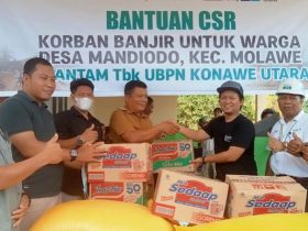 Bukti Kepedulian, PT LAM, Antam, Dan KSO MTT Salurkan Bantuan Kepada Warga Terdampak Banjir di Konut