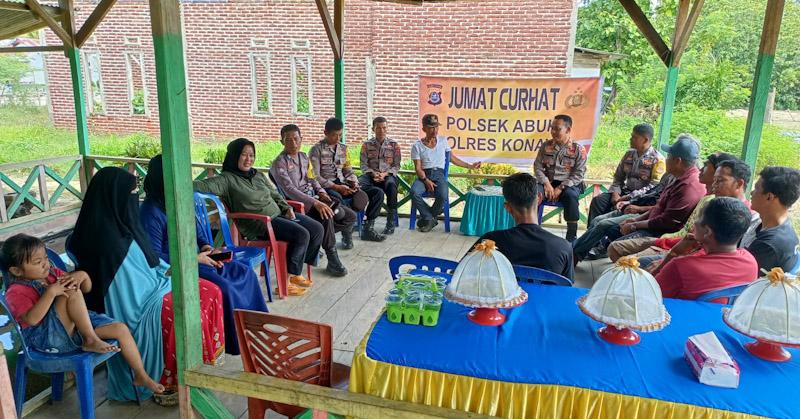 Serap Keluhan Masyarakat, Polsek Abuki Gelar Jumat Curhat