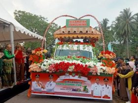 Bupati dan Wabup Konut Sambut Barisan Pawai Budaya Nusantara, 34 Paguyuban Se-Sultra Hadir