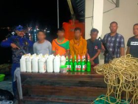 4 Nelayan Pelaku Pengeboman Ikan di Butur Diamankan Petugas Polair Polda Sultra