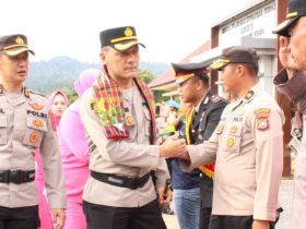 Pedang Pora Dan Tari Mondotambe Sambut Kapolres Konut Baru di Bumi Oheo
