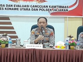 Polres Konut Gelar GO Bulanan 2023 Analisa dan Evaluasi Kamtibmas