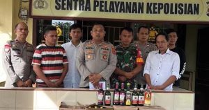 Polsek Lainea Amankan 250 Miras Dan 500 Liter Miras Tradisional