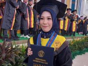 Putri Asal Konawe Elfiana Seti Jadi Wisudawan Terbaik UHO Kendari