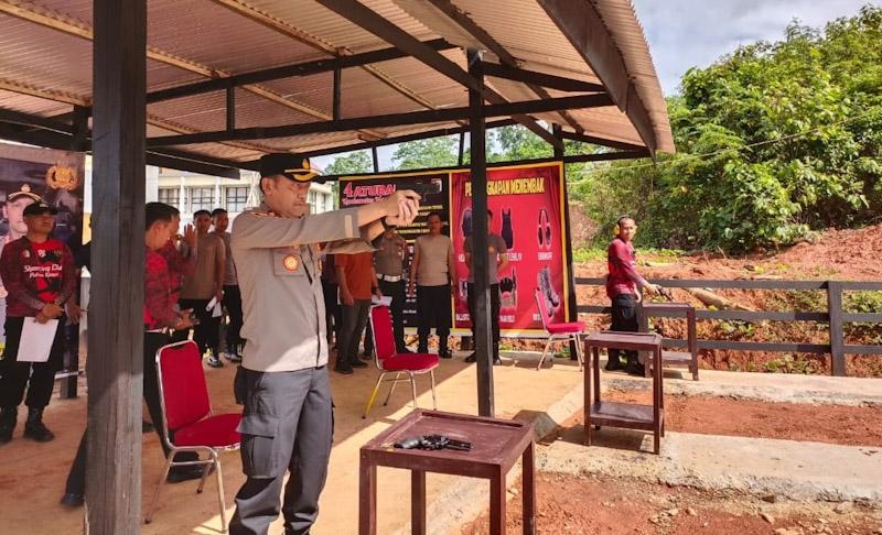 Sambut Hari Bhayangkara Ke 77, Kapolres Konut Buka Lomba Menembak Antar Satker.