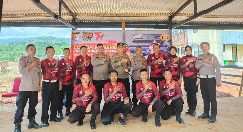 Sambut Hari Bhayangkara Ke 77, Kapolres Konut Buka Lomba Menembak Antar Satker.