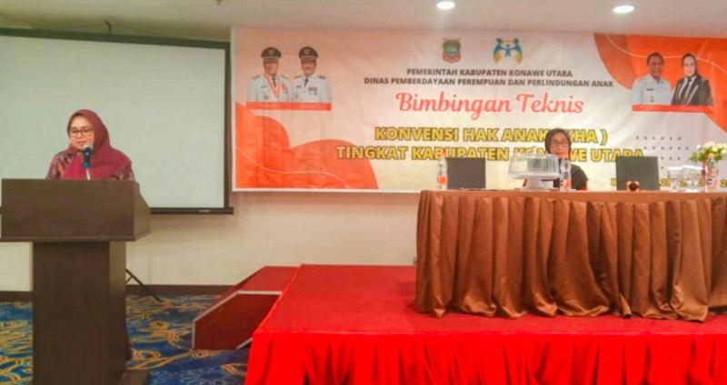 Dinas PPPA Sukses Laksanakan Bimbingan Teknis KHA, Sambutan Wabub Konut: Sebagai Pengembangan Program KLA
