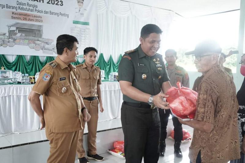 Wakili Bupati, Wabub Konut Bersama Dandim 1430 Resmikan Pembukaan Pasar Murah, Salah Satu Program KIS 