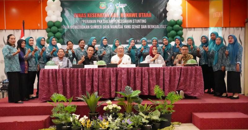 Sukses Gelar Sosialisasi, Pemda Konut Melalui Dinkes Berkolaborasi Dengan PKK Lakukan Gerakan Percepatan Penanganan Stunting