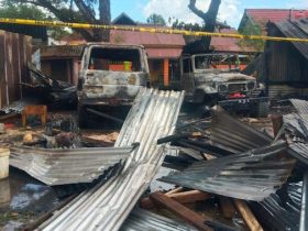 Bengkel Warga di Kambu Hangus Terbakar, Dua Mobil Ludes