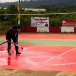 Kadis Damkar Konut Pastikan Fasilitas Lapangan Volley Ball Siap Digunakan