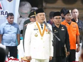 Bertempat di Pantai Taipa, Bupati Konut Resmi Kukuhkan Anggota Paskibraka