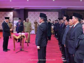 10 Pejabat Pimpinan Pratama Dan 86 Pejabat Administrator Serta Pengawas Pemprov Sultra di Lantik