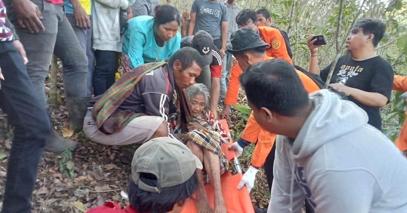 Nenek Yang Hilang di Hutan Katolemando Busel Ditemukan Selamat Tim Sar Gabungan