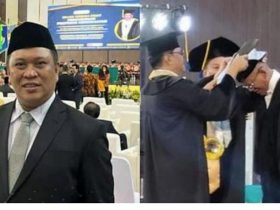 Bupati Konut Hadiri Dan Ucapkan Selamat Atas Pengukuhan Pius Lustrilanang Sebagai Guru Besar