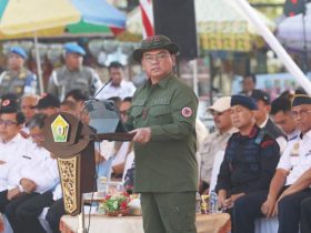 Pj Gubernur Sultra Pimpin Langsung Apel Peringatan PRB Tahun 2023