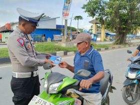 Satgas Preemtif Ops Keselamatan Anoa 2024 Gelar Giat Binluh di Pasar Sentral Kota Kendari