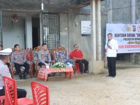 Polresta Kendari Berikan Bantuan Sosial Berupa Sumur Bor di Abeli