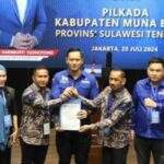 Pasangan La Ode Darwin - Ali Basa Resmi Kantongi Formulir B1 KWK Partai Demokrat