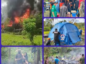 BPBD Kolaka Timur Bersama Camat Aere Tanggap Cepat Bantu Korban Kebakaran di Desa Iwoimenggura