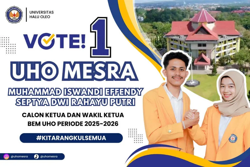 Baliho Calon BEM UHO Dirusak, Pasangan MESRA Respons dengan Tenang