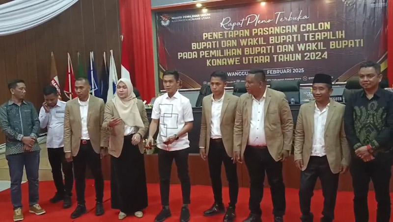 KPU Konut Resmi Tetapkan IKBAR - ABU HAERA Sebagai Bupati Terpilih Pilkada 2024