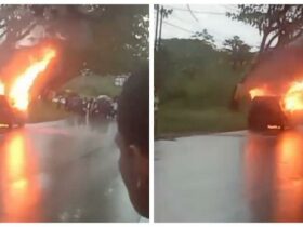Mobil Warga di Kendari Hangus Terbakar