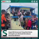Kapal KM Armawati Yang Mati Mesin Ditengah Laut Berhasil Dievakuasi Basarnas Kendari