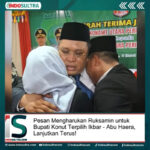 Pesan Mengharukan Ruksamin untuk Bupati Konut Terpilih Ikbar - Abu Haera, Lanjutkan Terus!