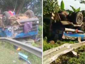 Truk Bermuatan BBM Terbalik di Jalan Poros Kendari-Unaaha, 2 Orang Alami Luka-Luka