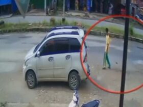 Mobil Guru Dibawa Kabur Pria Tak Dikenal di Depan Pasar Ambololi, Pelaku Terekam Kamera