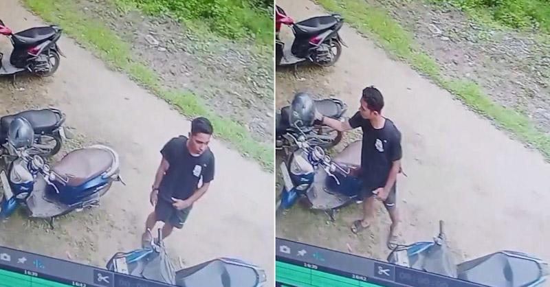 Viral! Aksi Pencurian Helm Terekam CCTV di Fakultas Hukum UHO